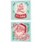 Naughty and Nice Bright by Janelle Penner 14" x 14" Canvas Wall Art (Set of 2)
